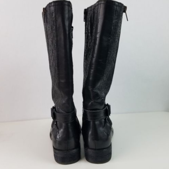 Gianni Bini Leather Motorcycle Riding Boots - Picture 5 of 8